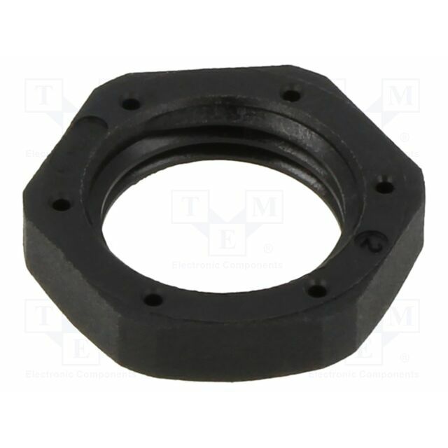 Nut; M16; 22mm; black; Thread: metric
