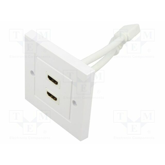 Wall socket; white; HDMI socket x4