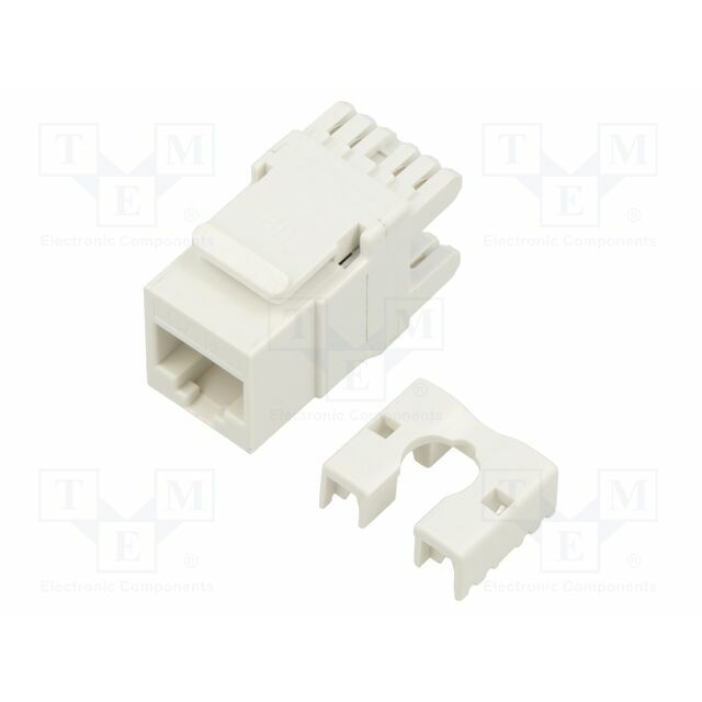 RJ45 module; Keystone; RJ45 socket; white