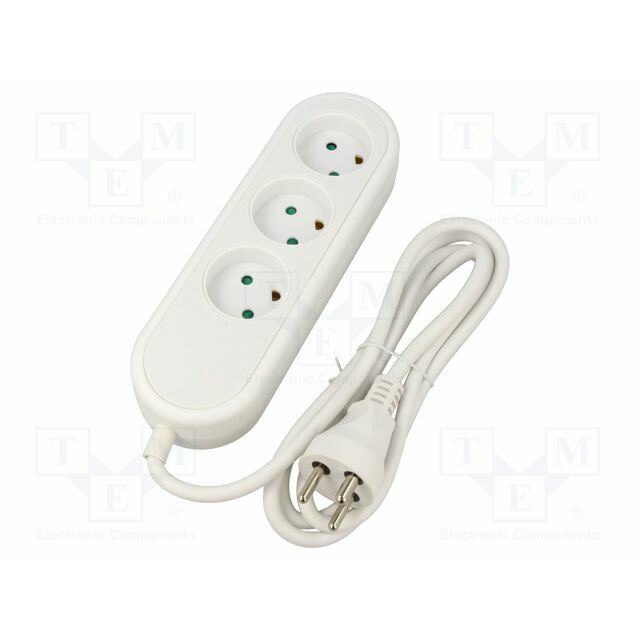 Extension lead; 3G1mm2; 1.5m; PVC