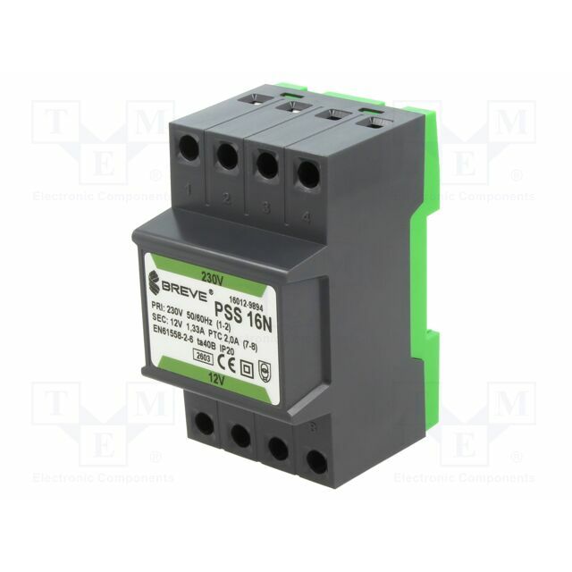 BREVE TUFVASSONS Transformer: mains; 16VA; 230VAC