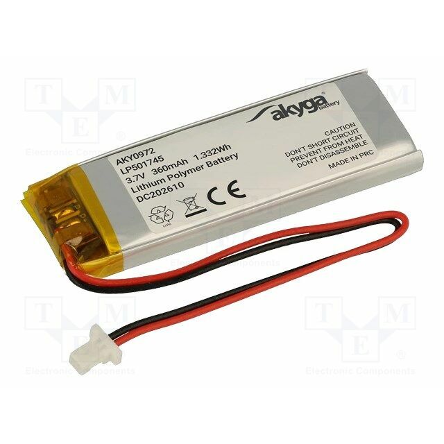 AKYGA BATTERY Re-battery: Li-Po; 360mAh; 3