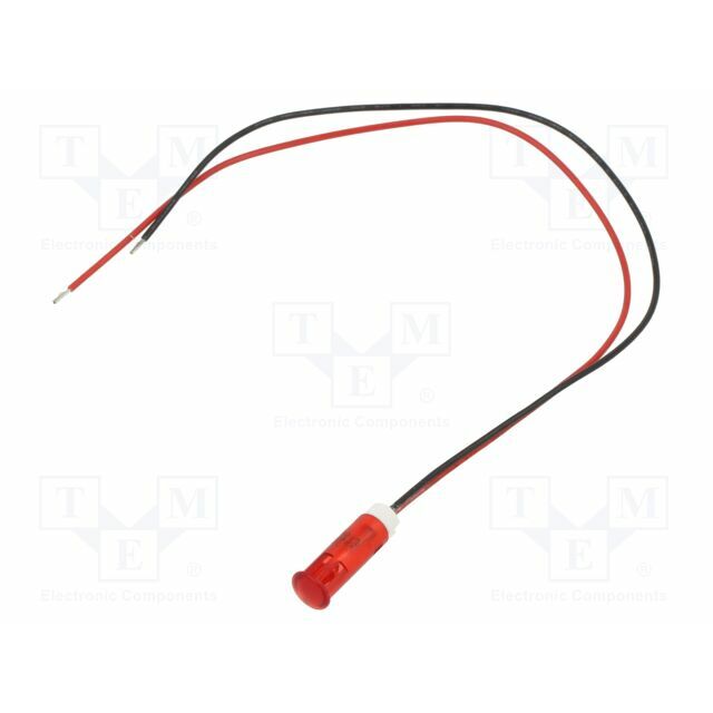 APEM Indicator: LED; flat; red; Ø6mm