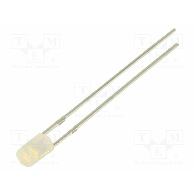OPTOSUPPLY LED; white warm; 3mm; 750mcd
