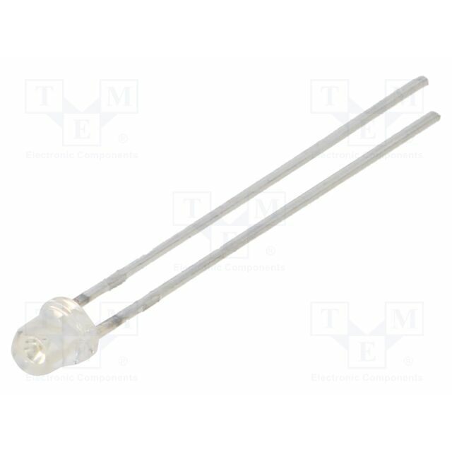 EVERLIGHT LED; blue; 3mm; 160÷320mcd; 90°