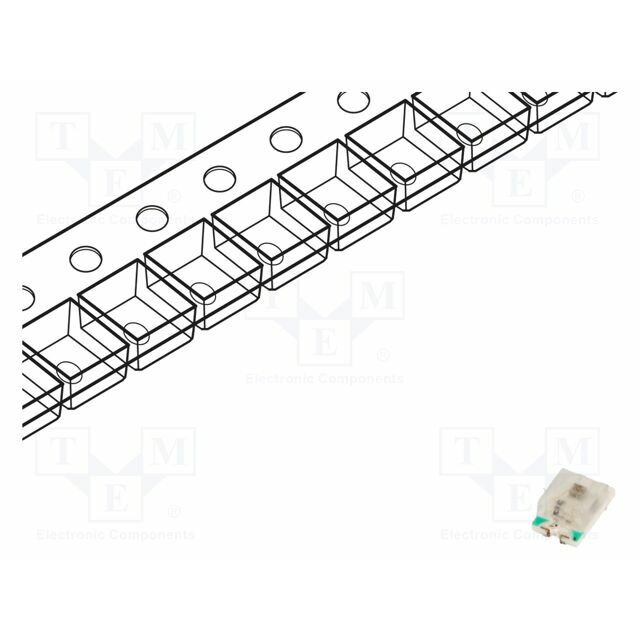 OPTOSUPPLY LED; bluish green; blinking; 100mcd
