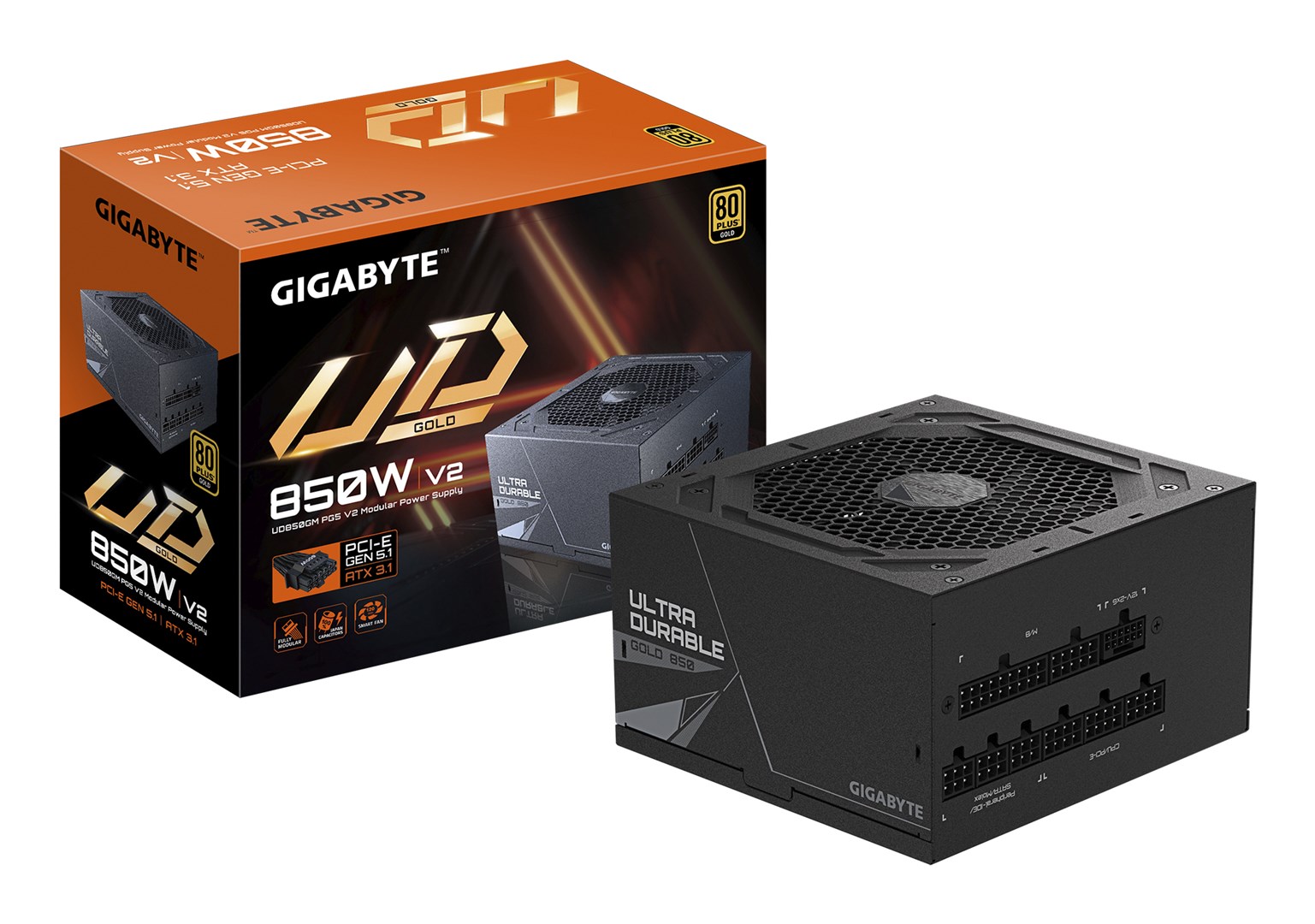 Power Supply|GIGABYTE|UD850GM PG5 V2|ATX 3.1|850