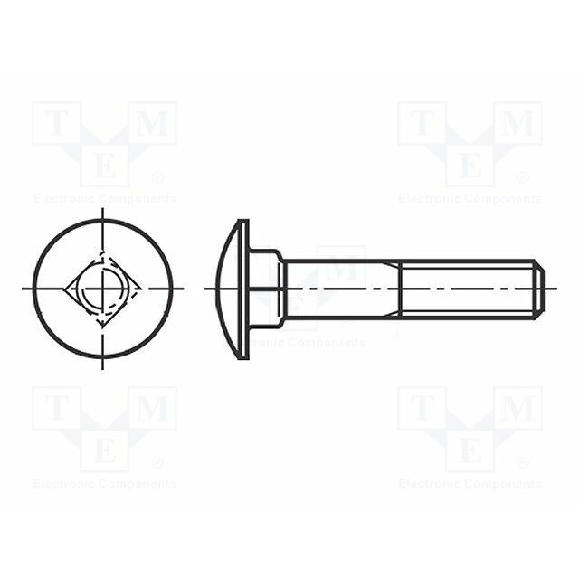 BOSSARD Screw; M8; M8x90; 1.25