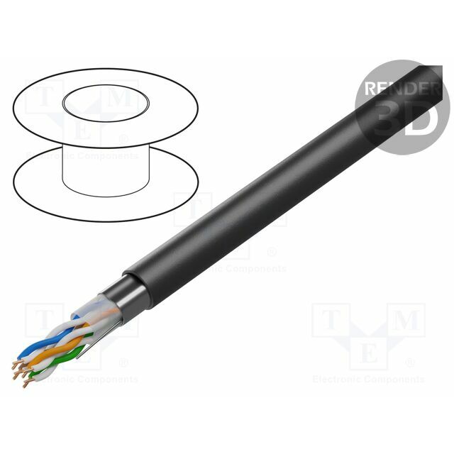 Wire; BiTLAN; F/UTP; Cat 6; 4x2x23AWG