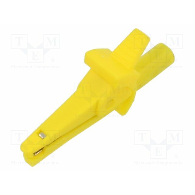 SCHUTZINGER Crocodile clip; 10A; 600V; yellow