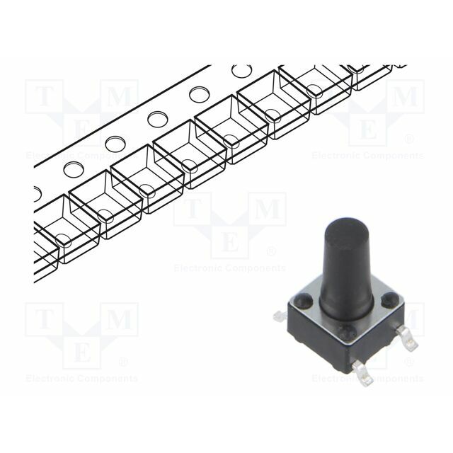 CONNFLY Microswitch TACT; SPST; Pos: 2
