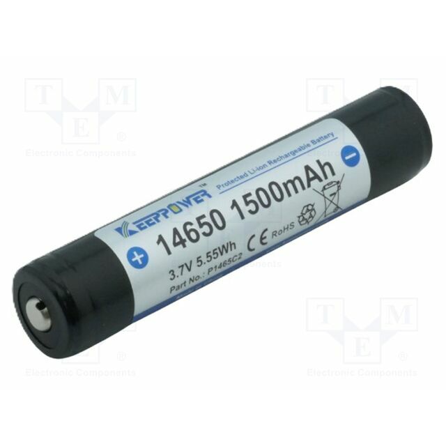 KEEPPOWER Re-battery: Li-Ion; 14650; 1500mAh; 3