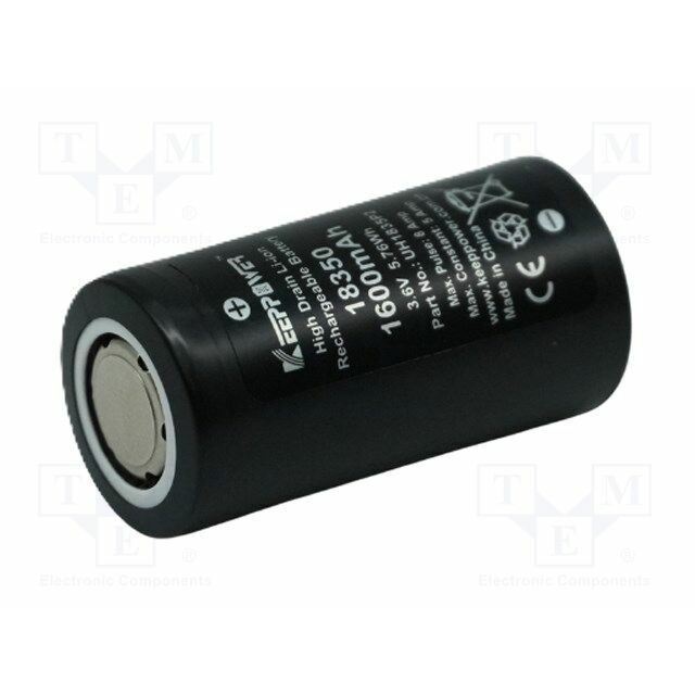 KEEPPOWER Re-battery: Li-Ion; 18350; 3.6V