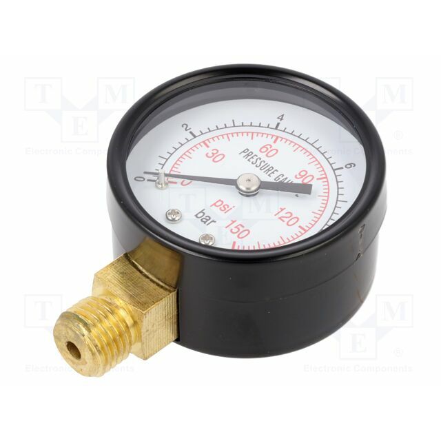 Manometer; G 1/4"; 0÷10bar; water; 52mm
