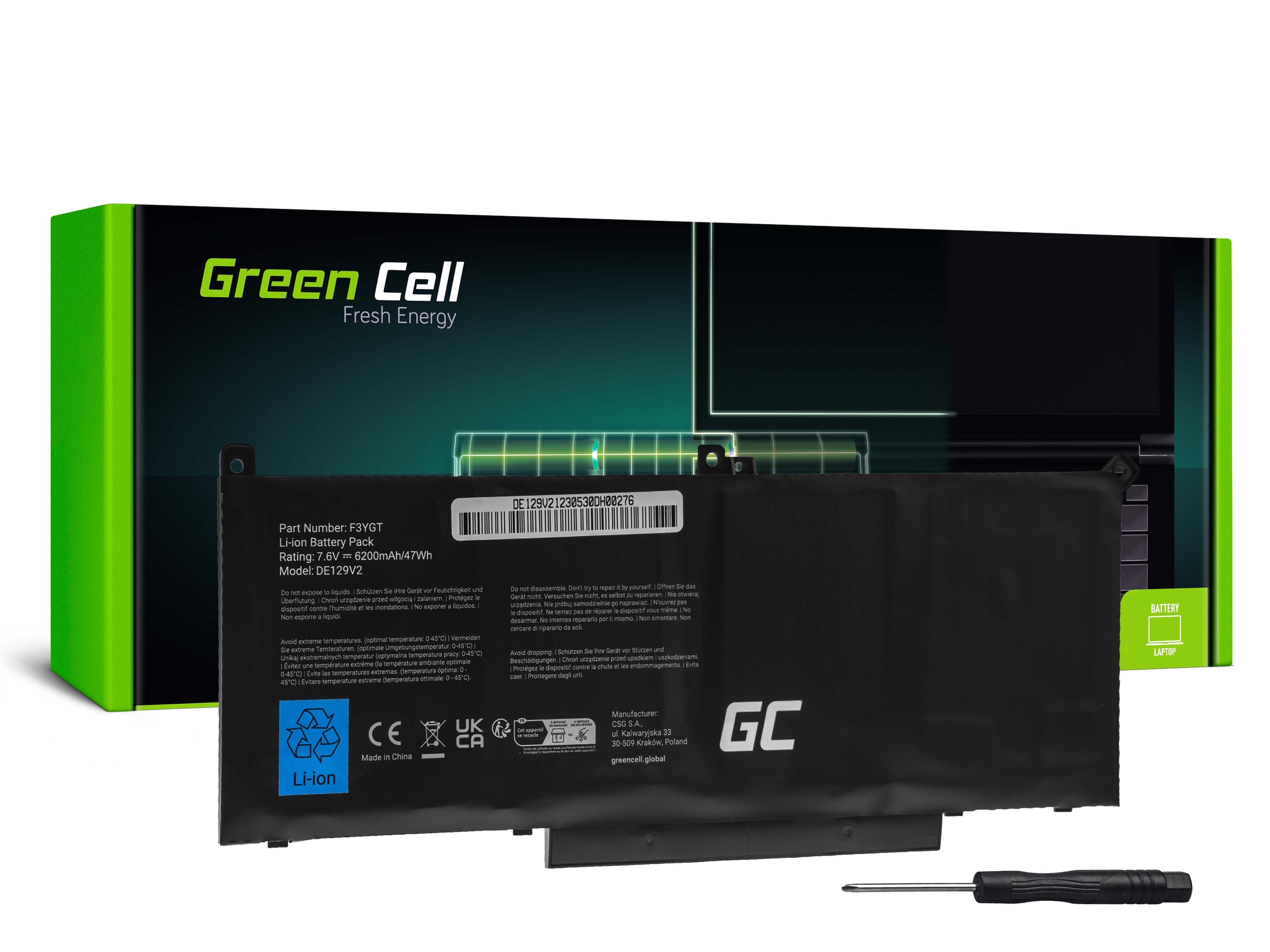 GREEN CELL battery F3YGT for Dell