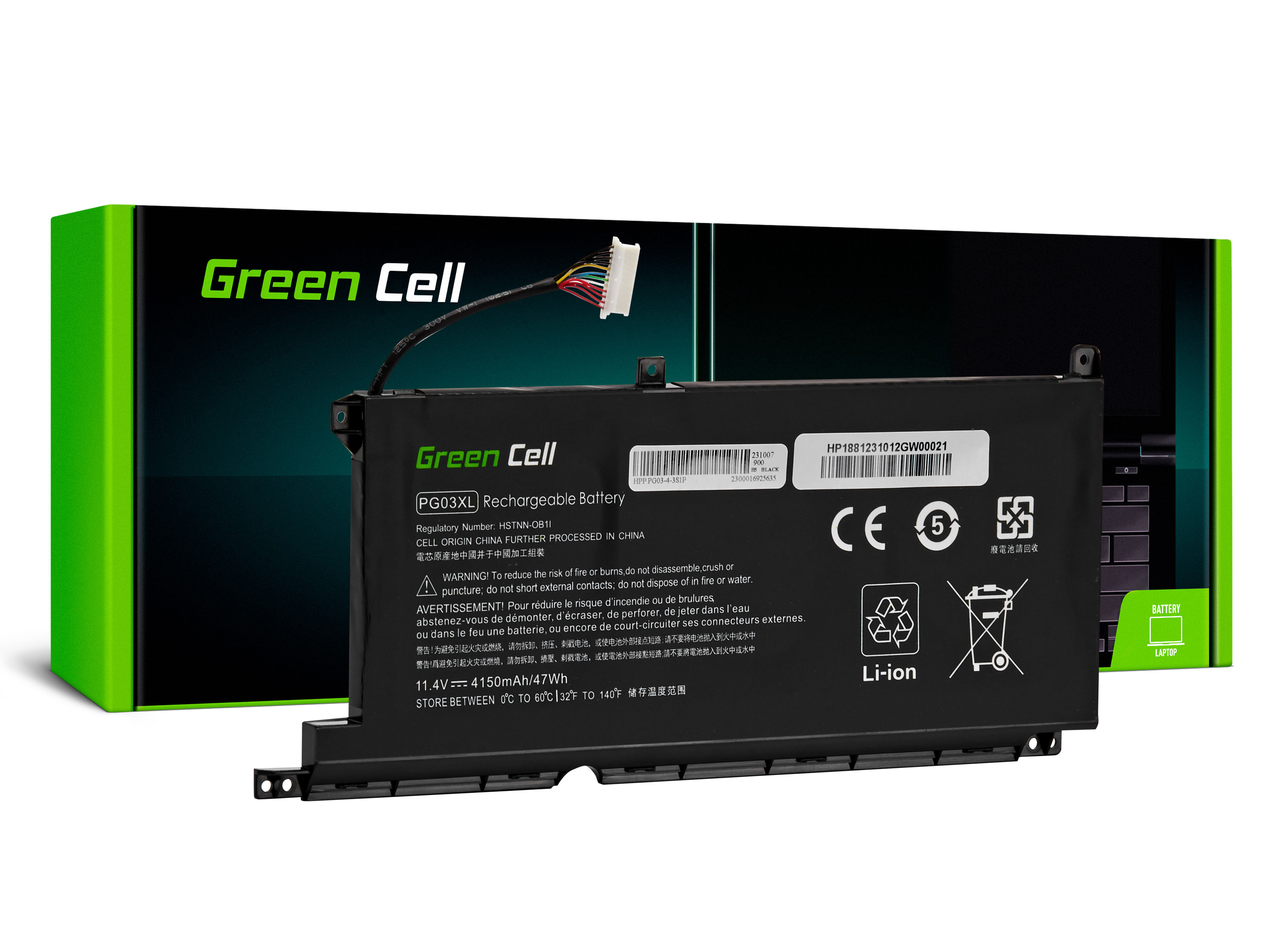 Green Cell PG03XL Battery L48495-005 for