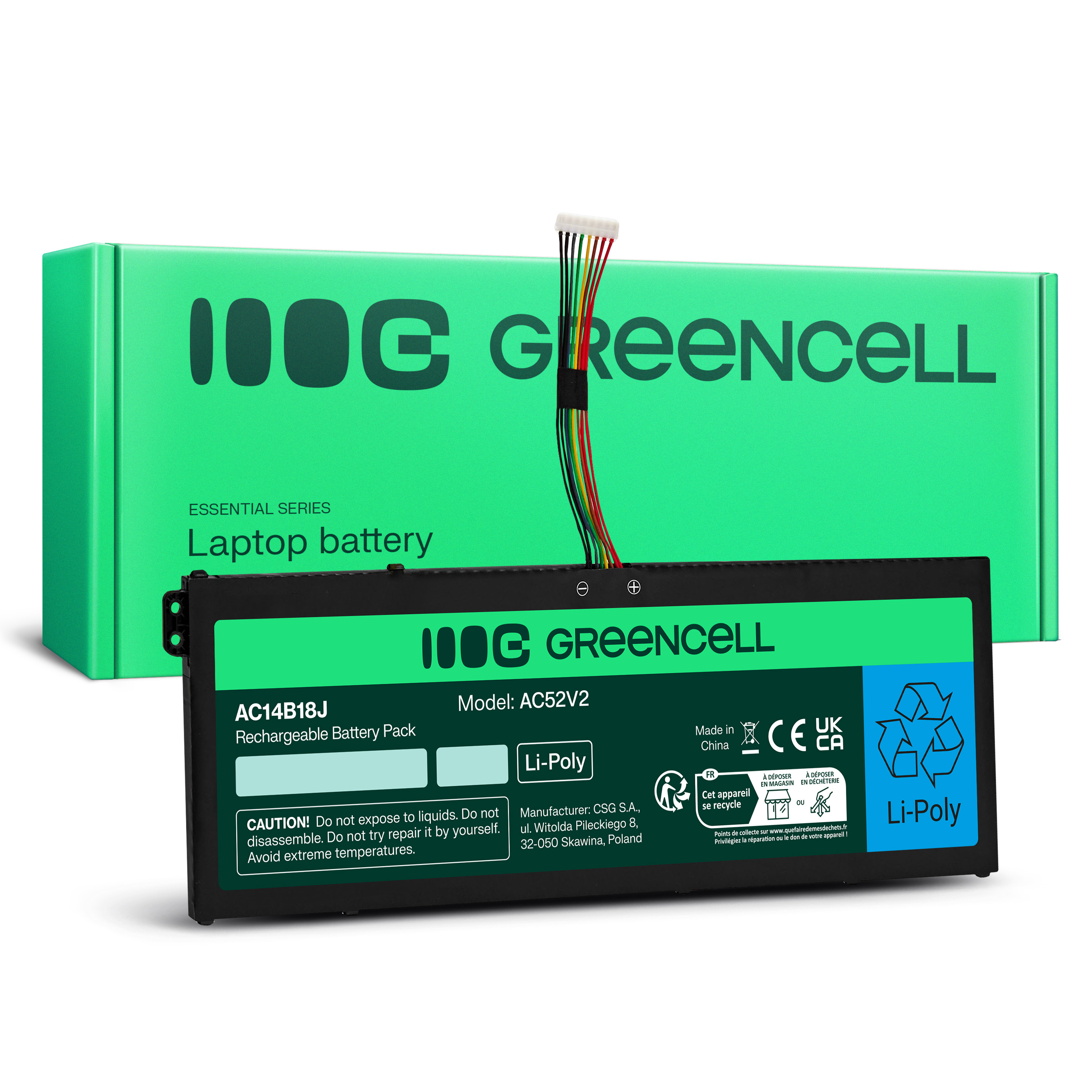 Green Cell AC14B13J AC14B18J Battery for