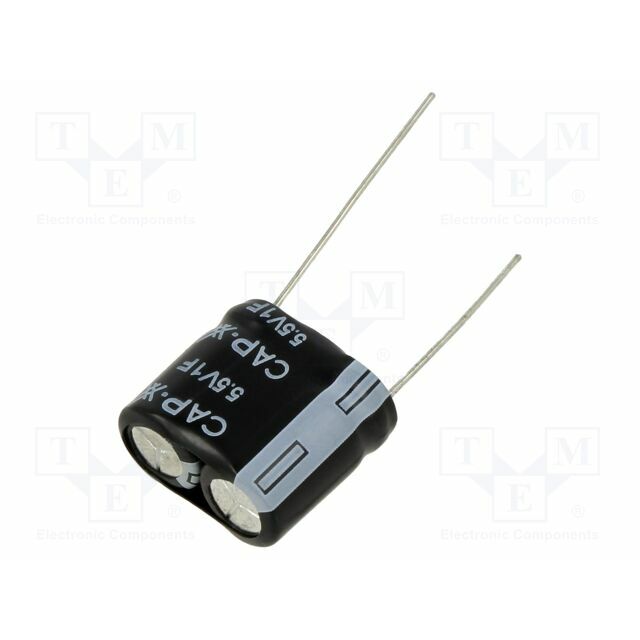 CAP-XX Supercapacitor; THT; 1F; 5.5VDC