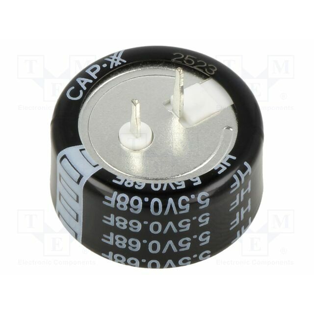 CAP-XX Supercapacitor; connectors; 680mF; 5.5VDC
