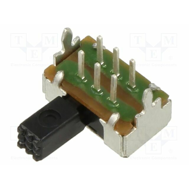 E-SWITCH Switch: slide; Pos: 2; DPDT