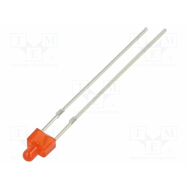OPTOSUPPLY LED; red; 2mm; 68÷100mcd; 120°