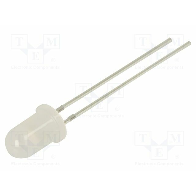 OPTOSUPPLY LED; yellow; 5mm; 750÷1120mcd; 60°
