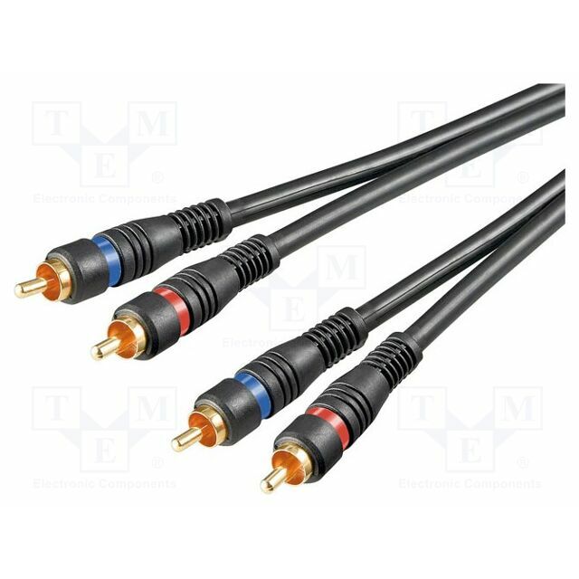 GOOBAY Cable; RCA plug x2,both