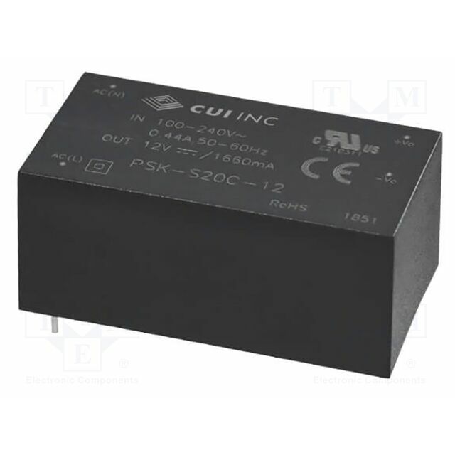 Converter: AC/DC; 20W; Uin: 85÷264VAC; Iout: