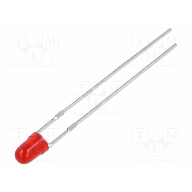 KINGBRIGHT ELECTRONIC LED; red; 3mm; 600÷1500mcd