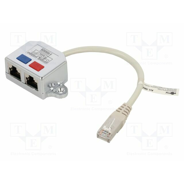 Splitter; RJ45 socket x2,RJ45 plug