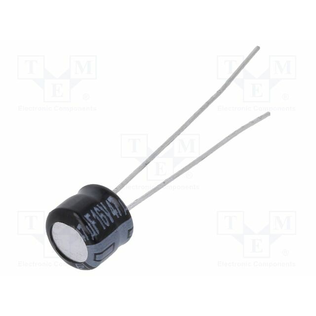 PANASONIC Capacitor: electrolytic; THT; 47uF; 16VDC