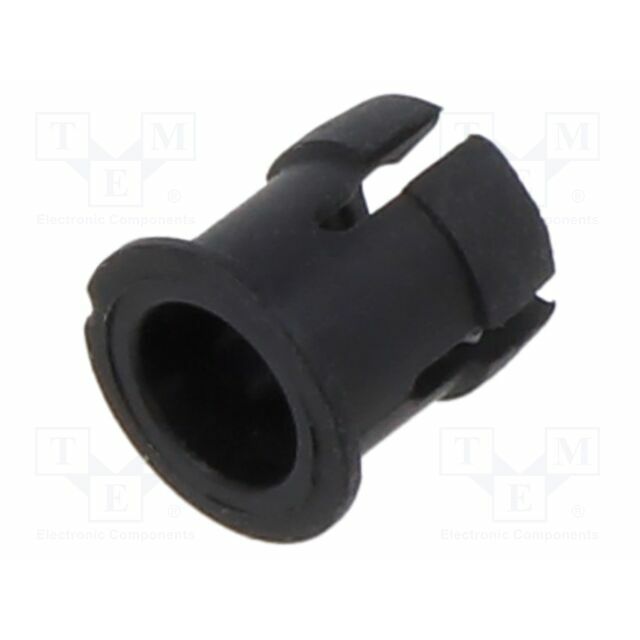 BIVAR LED holder; 3mm; one-piece; black