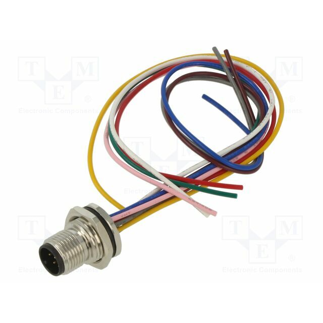 TE CONNECTIVITY Connector: M12; plug; PIN: