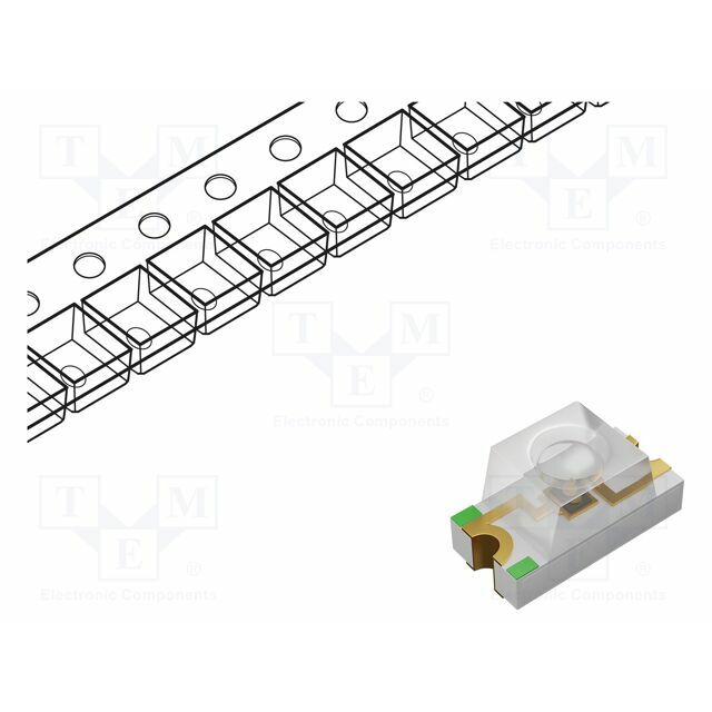 BIVAR LED; red; SMD; 0603; 1mcd