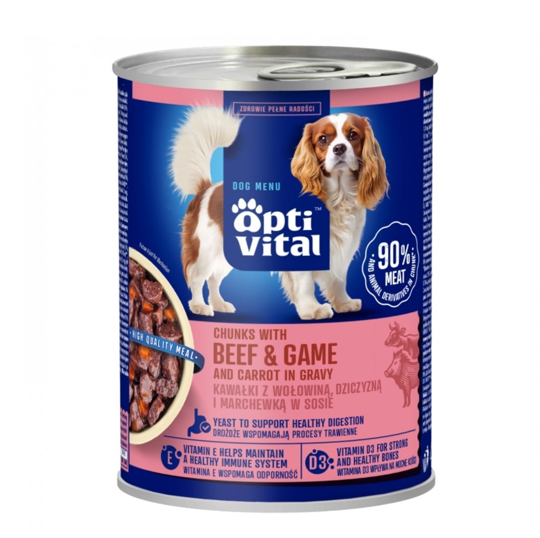 OPTIVITAL Chunks with beef, game and