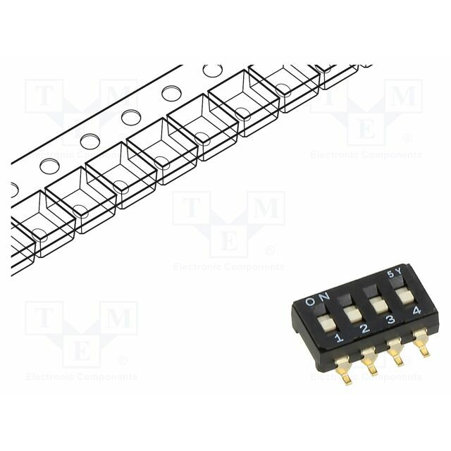 NIDEC COPAL ELECTRONICS Switch: DIP-SWITCH; Poles