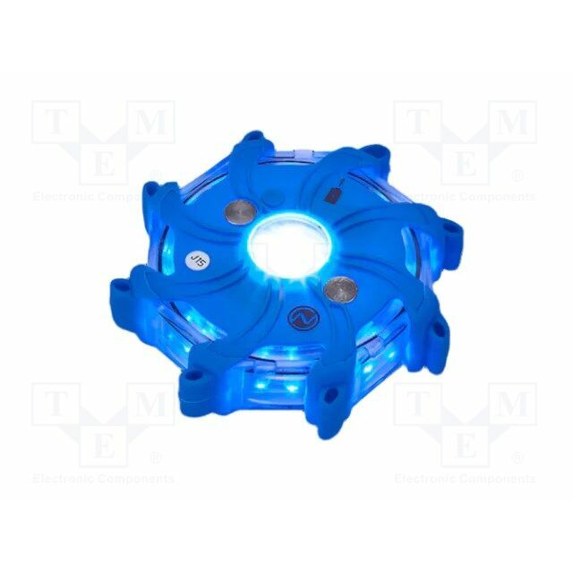 NightSearcher Lamp: warning; Ø110mm; blue; 60h