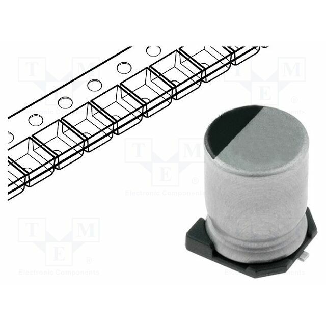 SAMWHA Capacitor: electrolytic; SMD; 10uF; 50VDC