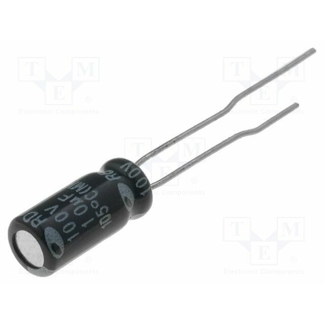 SAMWHA Capacitor: electrolytic; 10uF; 100VDC; Ø5x11mm