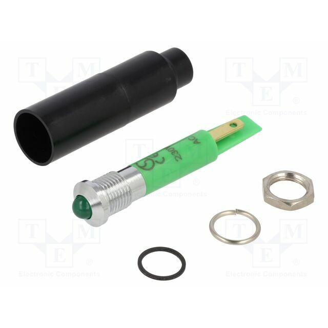 SIGNAL-CONSTRUCT Indicator: LED; prominent; green; 230VAC