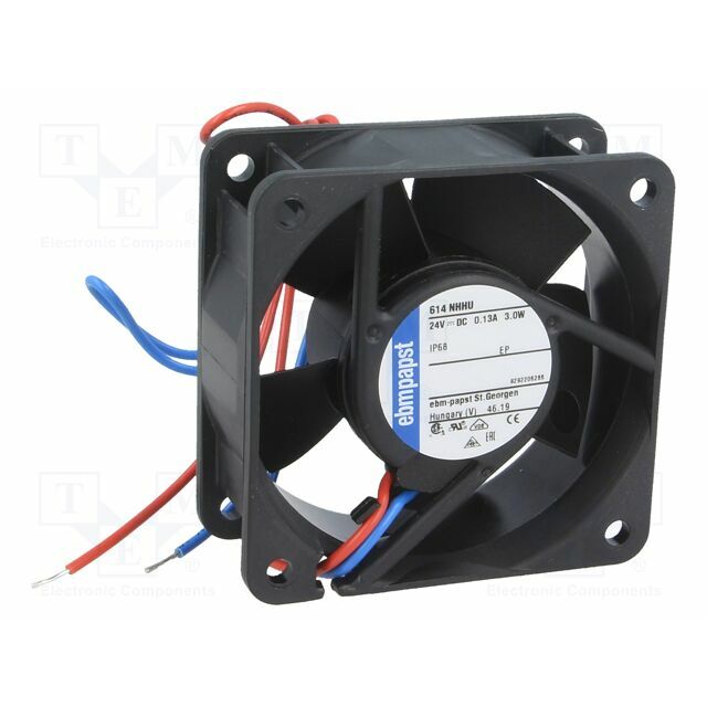 EBM-PAPST Fan: DC; 60x60x25mm; axial; 24VDC