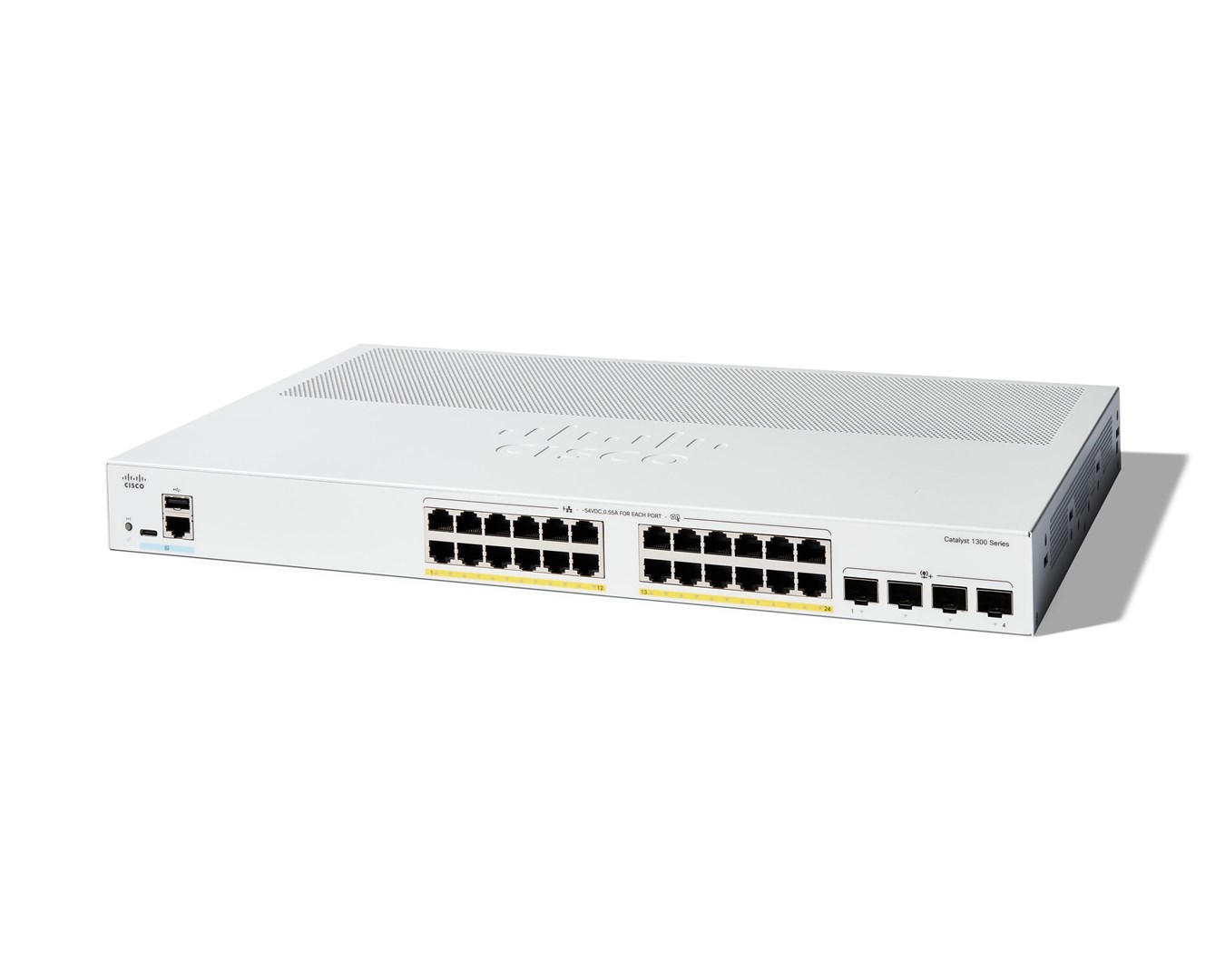 Cisco Catalyst 1300-24P-4X pārvaldītais komutators, 24