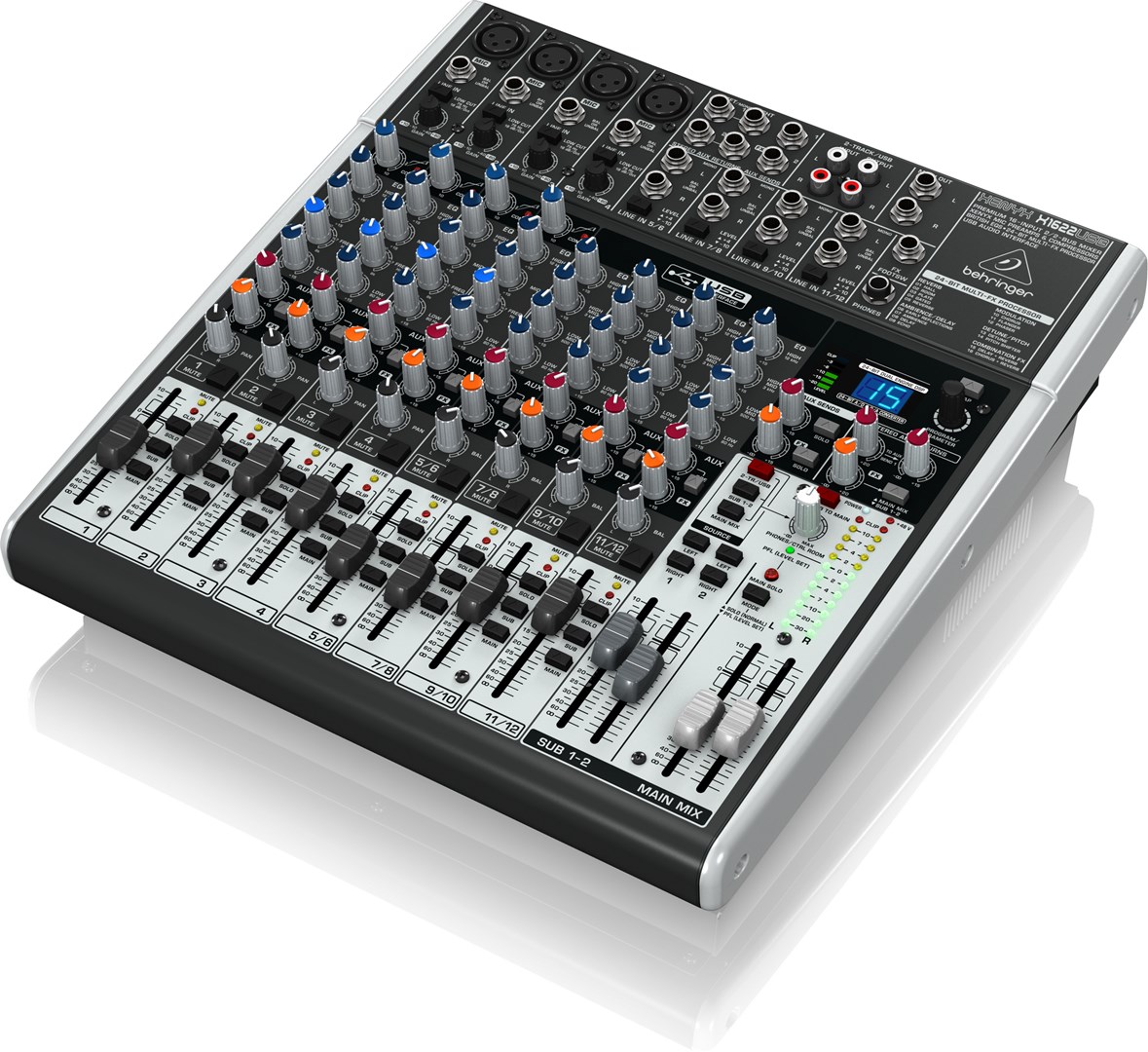 Behringer X1622USB audio mixer 16 channels