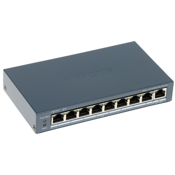 Tīkla slēdzis Hikvision DS-3E1309P-EI(B) 8 porti