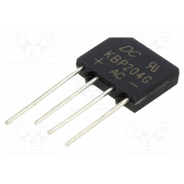 DC COMPONENTS Bridge rectifier: single-phase; Urmax: