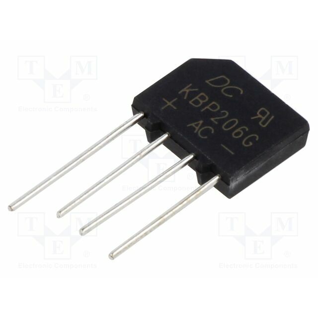 DC COMPONENTS Bridge rectifier: single-phase; Urmax:
