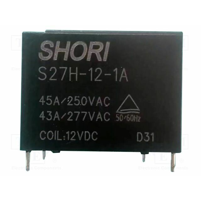 SHORI ELECTRIC Relay: electromagnetic; Ucoil: 12VDC
