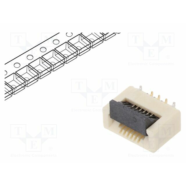 GCT Connector: FFC/FPC; gold-plated; SMT; 0