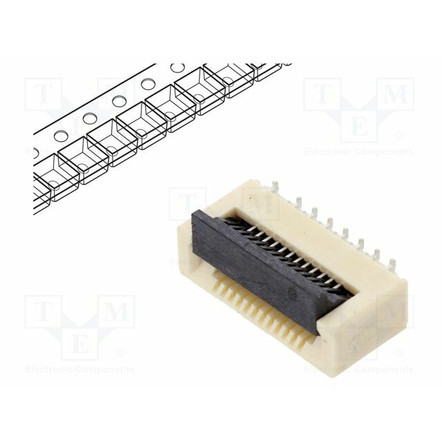 GCT Connector: FFC/FPC; tinned; SMT; 0