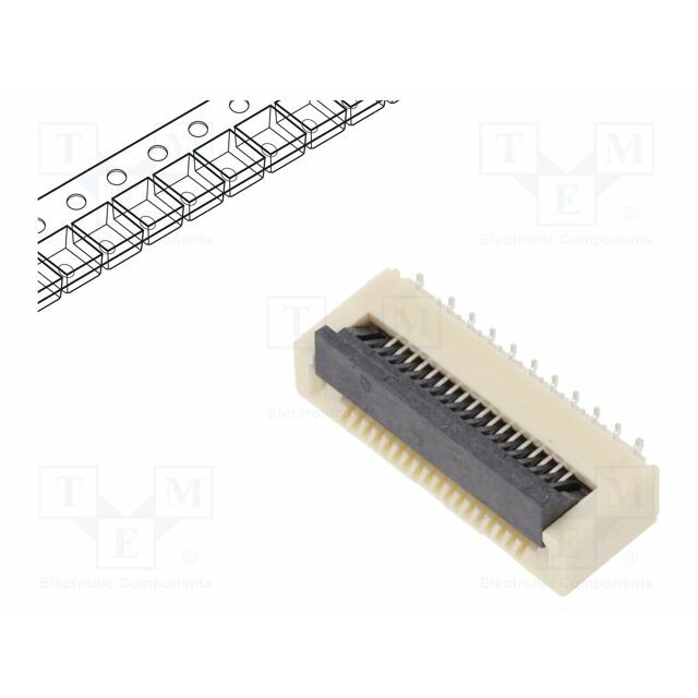 GCT Connector: FFC/FPC; tinned; SMT; 0